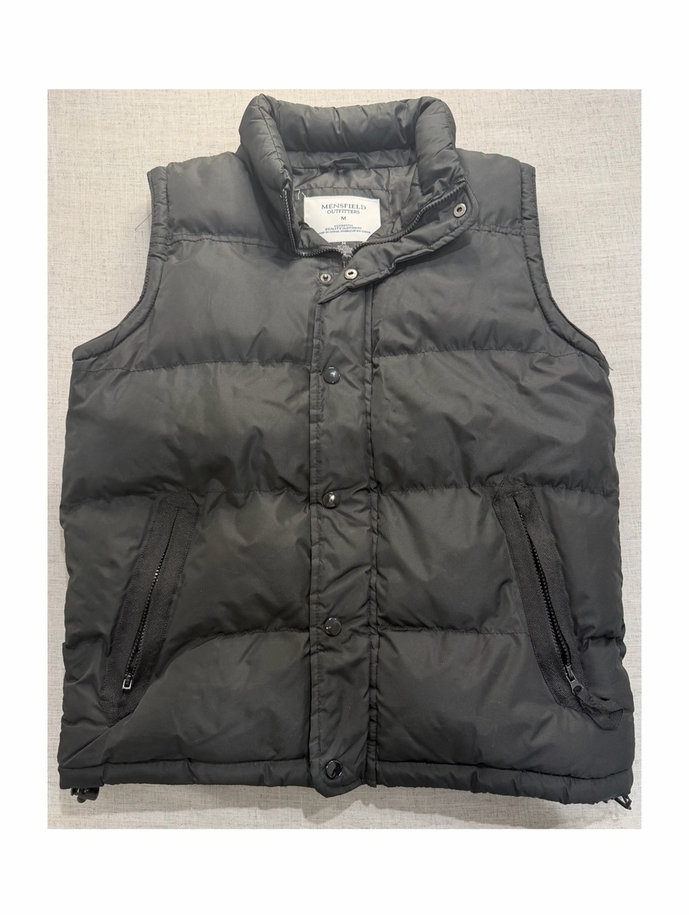 Men's Black Quilted Puffer Vest